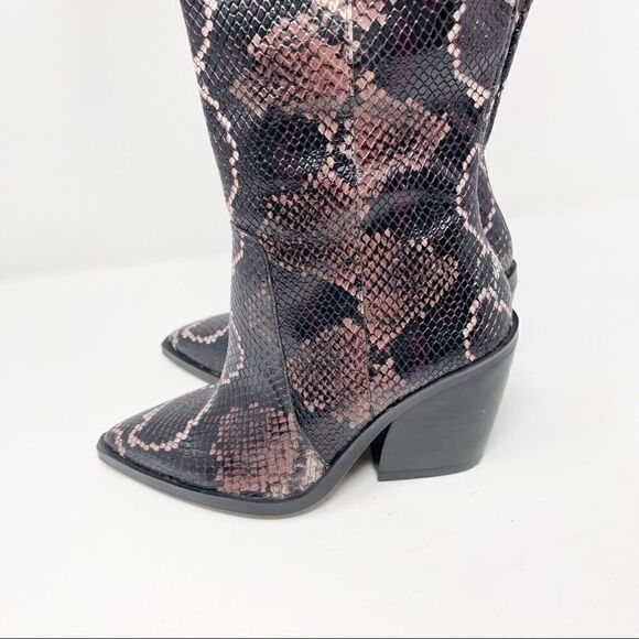 Vince Camuto Garvana Snake Tall Pointed Boots - Picture 6 of 9